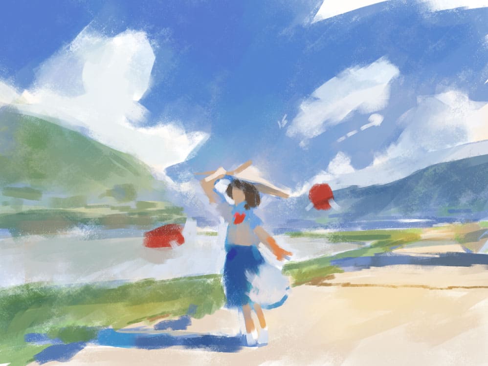 「夏」fjsmu（ふじしむ）イラスト ラフ